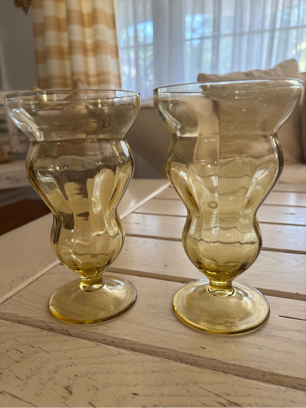 Mid-Century Footed Glassware Tumblers